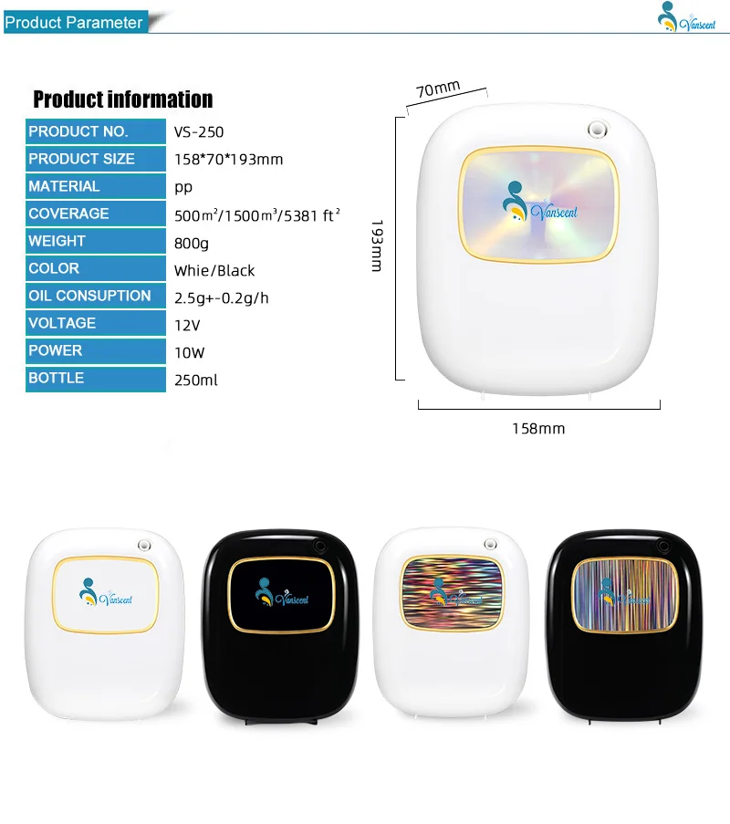 2025 New Hot Sale Hotel Aroma Diffuser Factory Industrial Fragrance Dispenser Electric Aroma Sensor