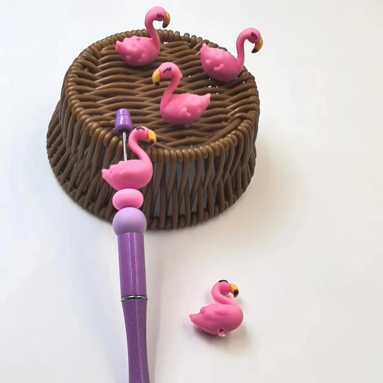 BPA Free 3D Silicone Focal Teething Loose Beads Pen Making Accessories Custom Beads