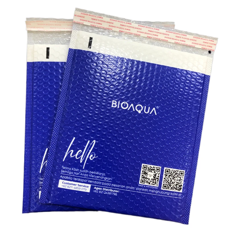 Customized Color And Logo Self Sealing  Tape  Bubble Mailer Shipping Packaging Bag