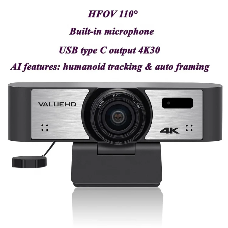 JX1702U Beamforming Microphone Array USB3.0 Camera AI Tracking  4K Webcam for Conference