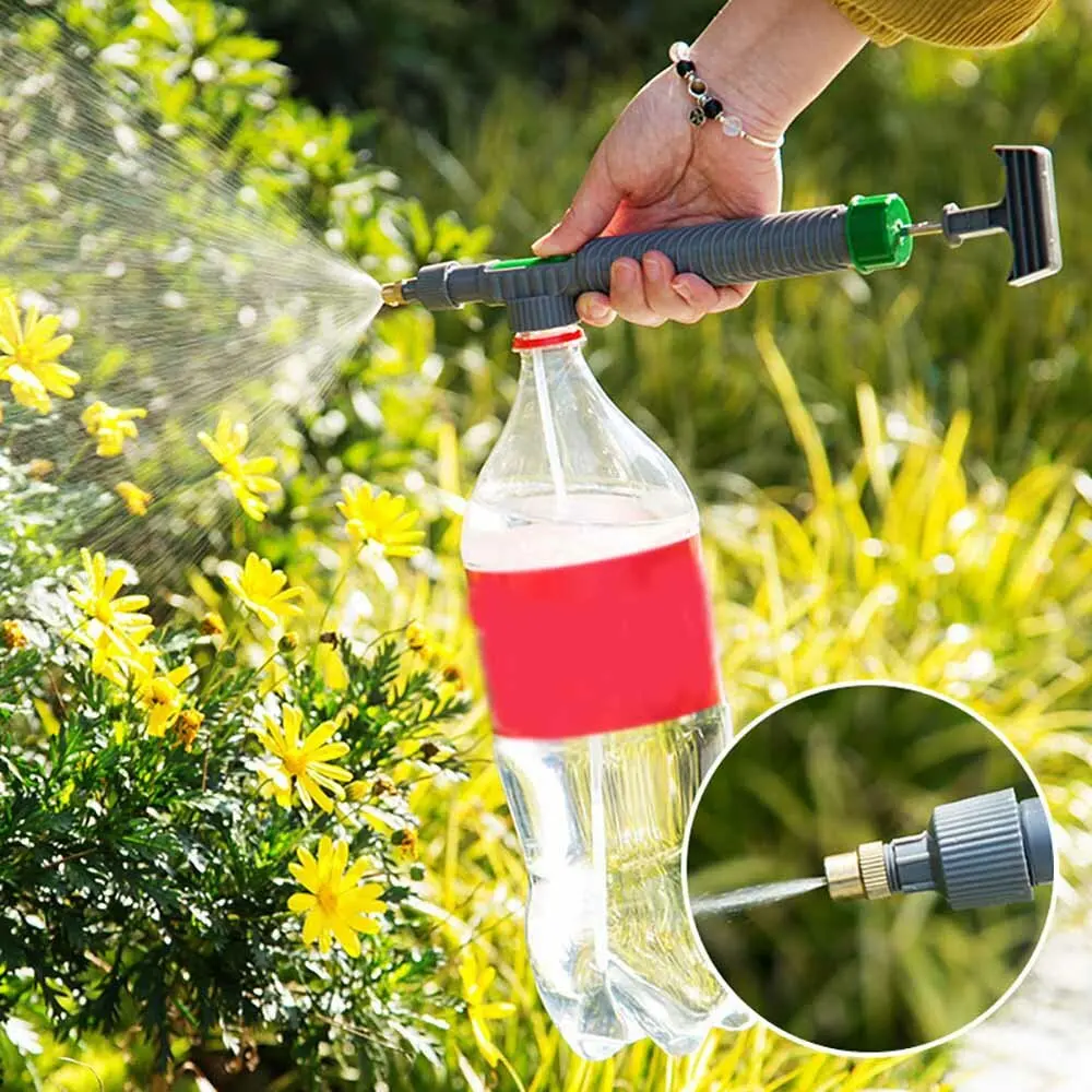 
Portable High Pressure Air Pump Manual Sprayer Head Nozzle Garden Watering Tool Adjustable Drink Bottle Sprayer 