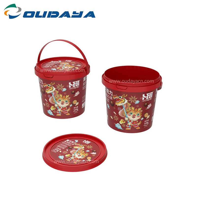 Wholesale pp customization 1kg plastic barrel with lid handle