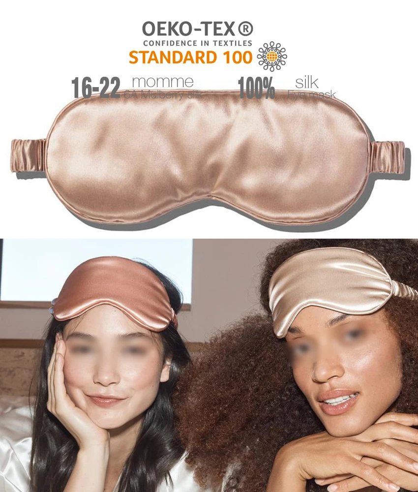 Custom  Wholesale Natural Mulberry silk sleeping under eye masks silk for eye sleep silk eye mask