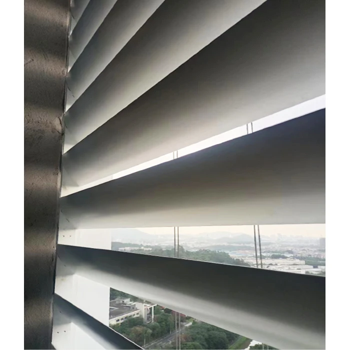 Outdoor Metal Wall Mount  Curtain Wall Aluminum Profile Ventilated Facade System Vertical Louvres Window Grille Exterior Wall