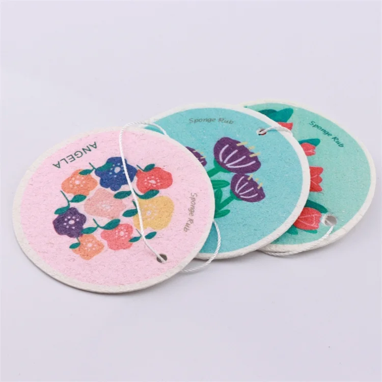 cartoon compressed sponge sheets kitchen round cellulose sponge biodegradable cellulose compressed sponges