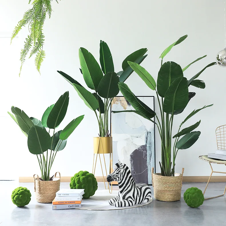 Artificial plants Tree home decor bonsai tree plastic plants pots garden landscaping modern fake plants indoor palm