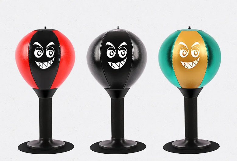 Stress  Relief with Stand Boxing Punch Ball with Suction Cup to Reflex  Desktop Vertical Boxing Speed Ball