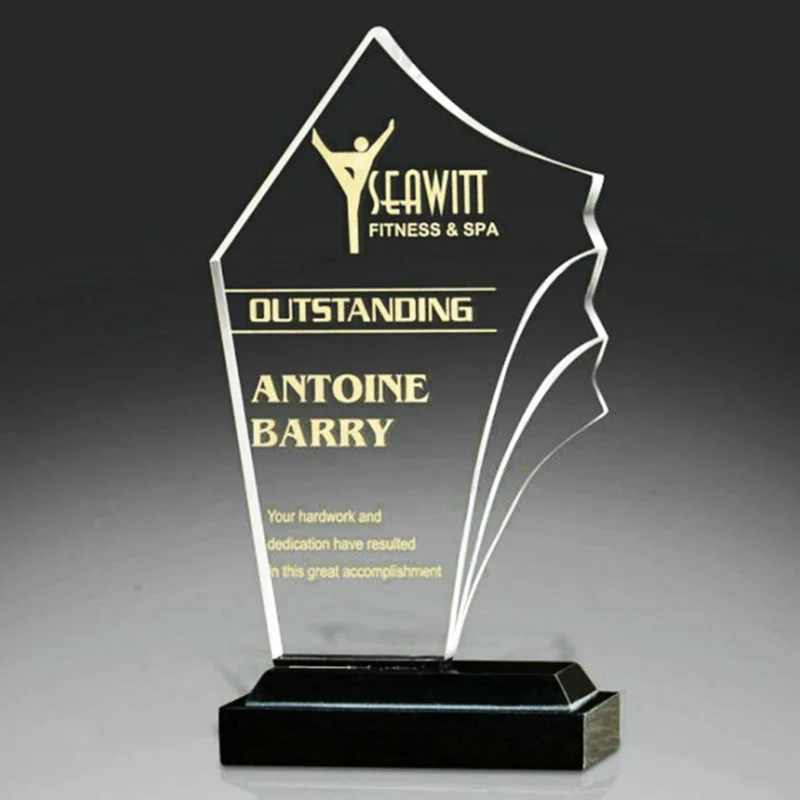 Manufacturer Clear Acrylic Trophy Awards Customized