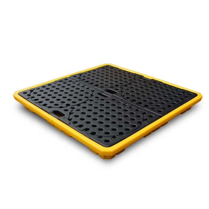 China produces Strong  industry 4 ibc oil drum oil spill seal plastic tray with drain pipe