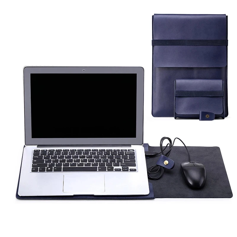 Laptop Bag for MacBook Air 13 Pro Retina 11 12 13 15 Bag Waterproof Genuine Leather Sleeve For Xiaomi Air HP Notebook Bag Cases
