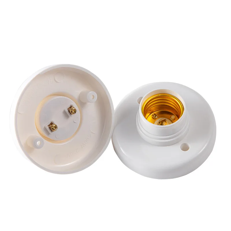 80mm E27 Plastic Light Pendant Lamp Holder Screw Socket Round Fixing Bases E27 For Lamps Adapter