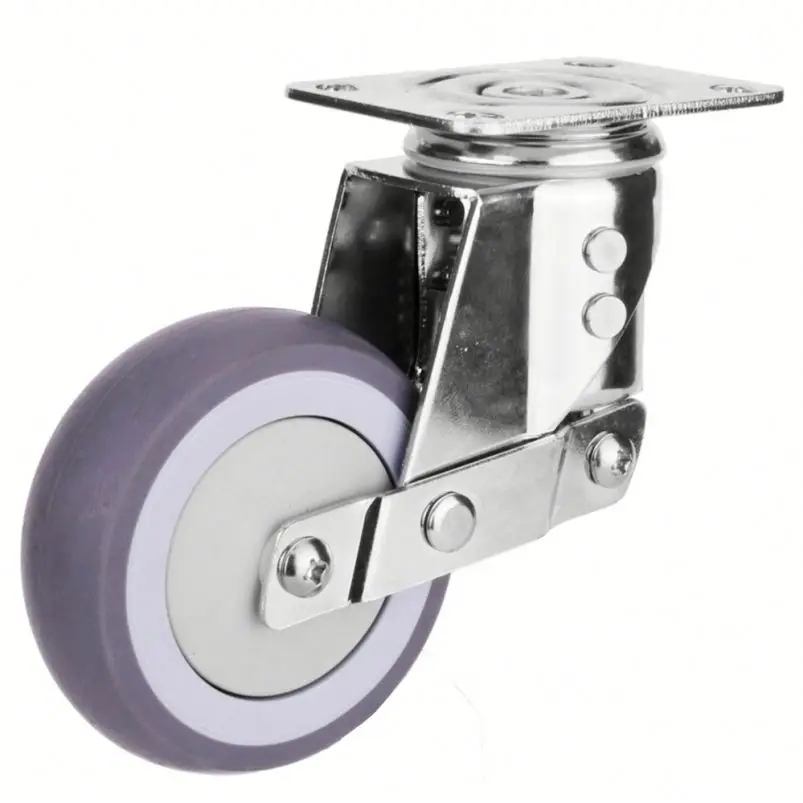 Амортизирующее пружинное Верхнее колесо серого цвета с поворотным колесом