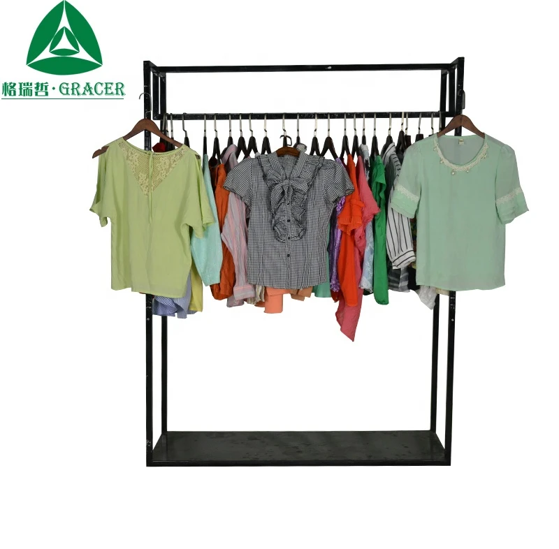Factory Stock Wholesale Bales Bulk Ladies Cotton Blouse VIP Used Clothes Used Clothing Warehouse