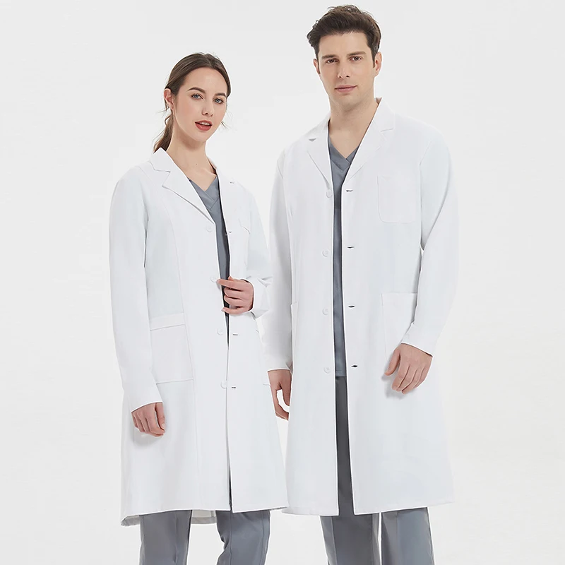 oem odm custom logo long sleeve doctor lab coat white medical lab coats nurses white uniform dress wholesale