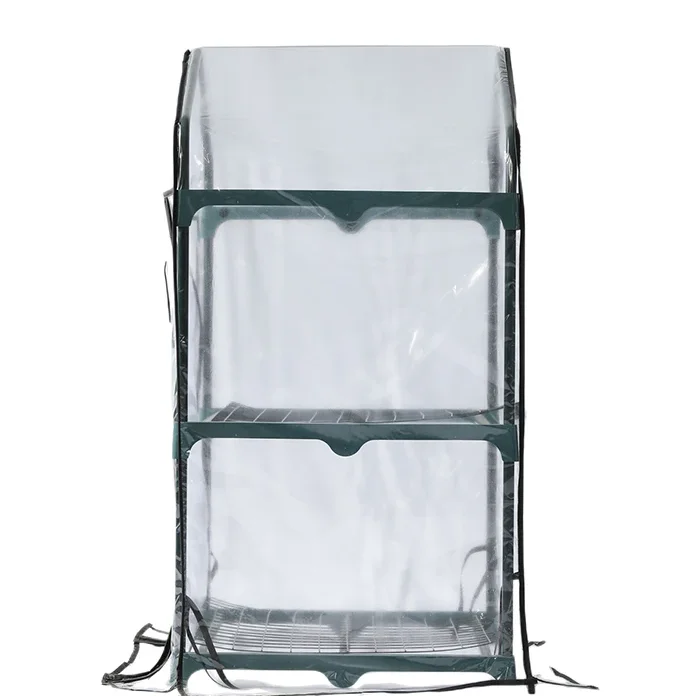 Custom Wholesale Indoor Outdoor portable 2-Tier Transparent PVC Greenhouse Waterproof Grow Tent for Plants