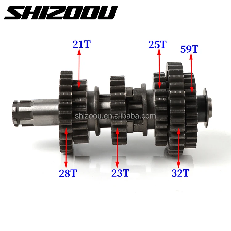 For CG250 CG200 CG 250 CG 200 Motorcycle Speed Main Counter Shaft Assy Engines Reverse Gear Gearbox Accessories 200 250cc