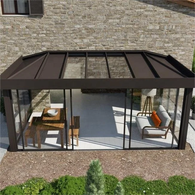 Factory Price Prefabricated Aluminum Glass Houses and Pergolas