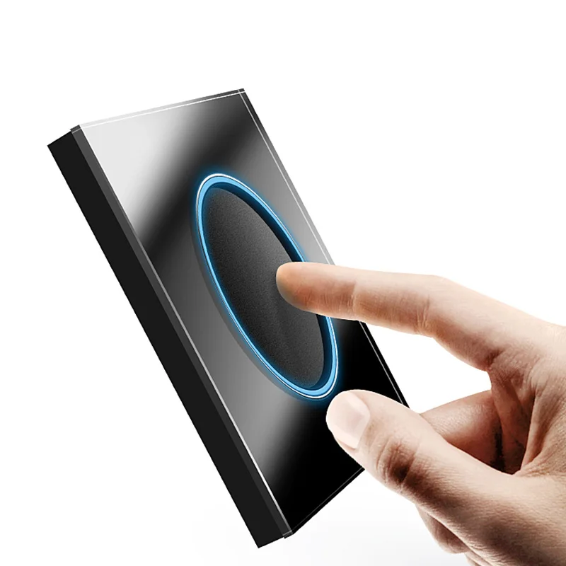 YINKA High Quality 2023 New Design Hotel Black Glass Switch Multifunction Intermediate Switch Multi-control Wholesale Price UK