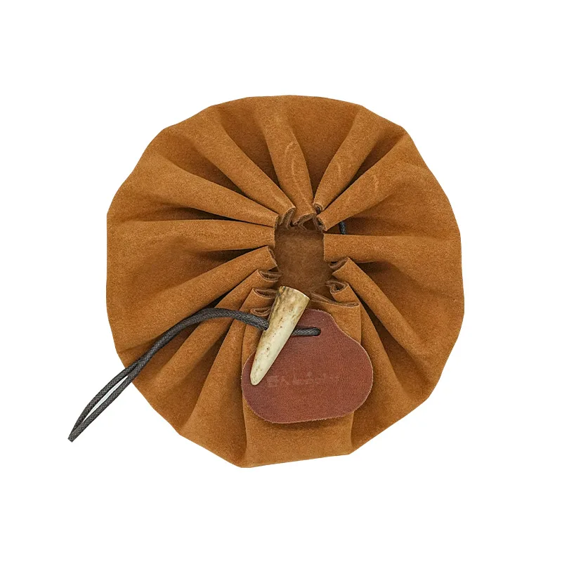 Outdoor cow suede miscellaneous Organizer Bushcraft Camping supplies Survival tools Drawstring Storage bag Table mat