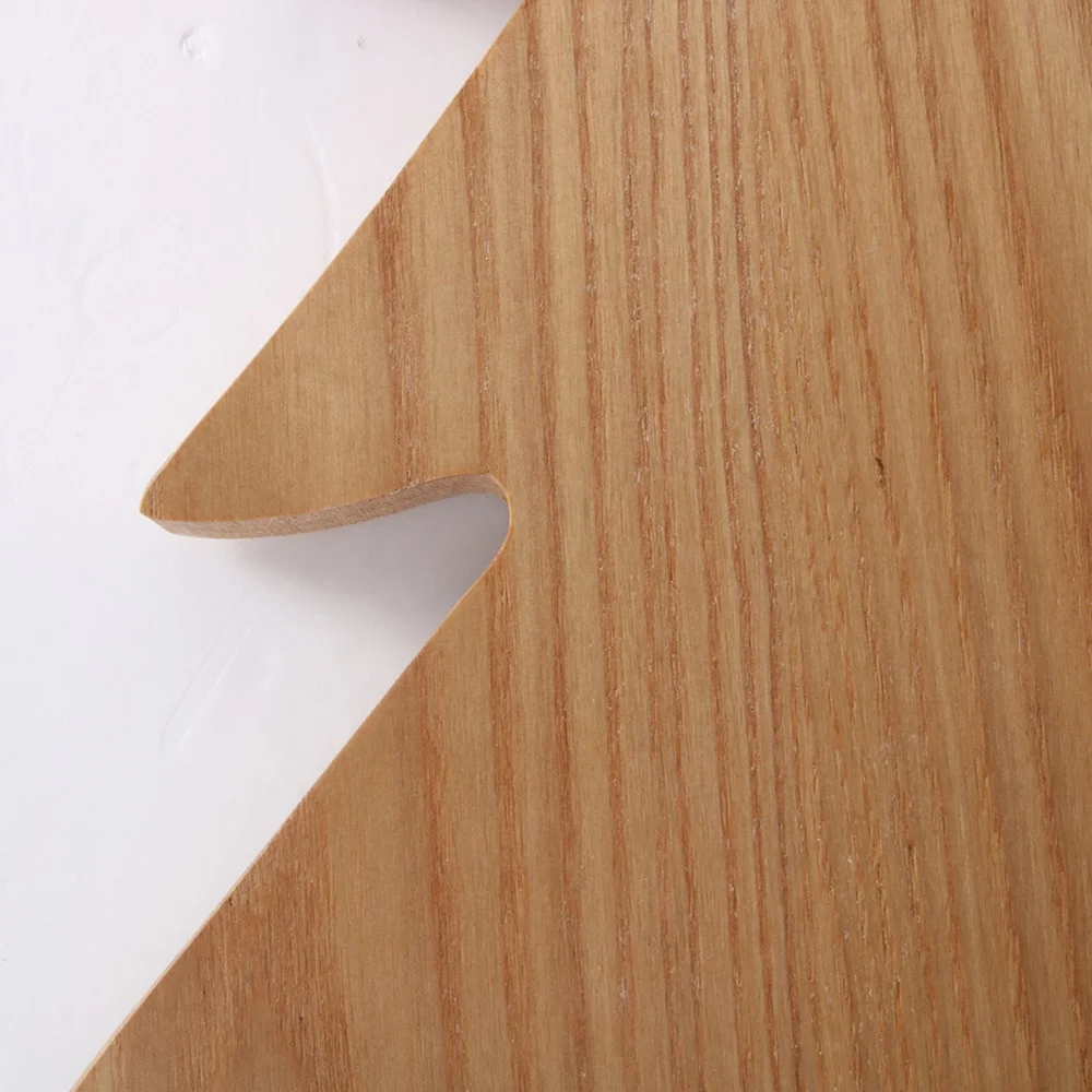 Christmas Tree Shape Wood Cutting Board , Wood Serving and Cutting Board with Handle