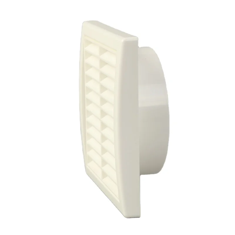 100mm Air Vent ABS Louvred Wall Vent Grille with Flyscreen Cover for Internal Or External Use