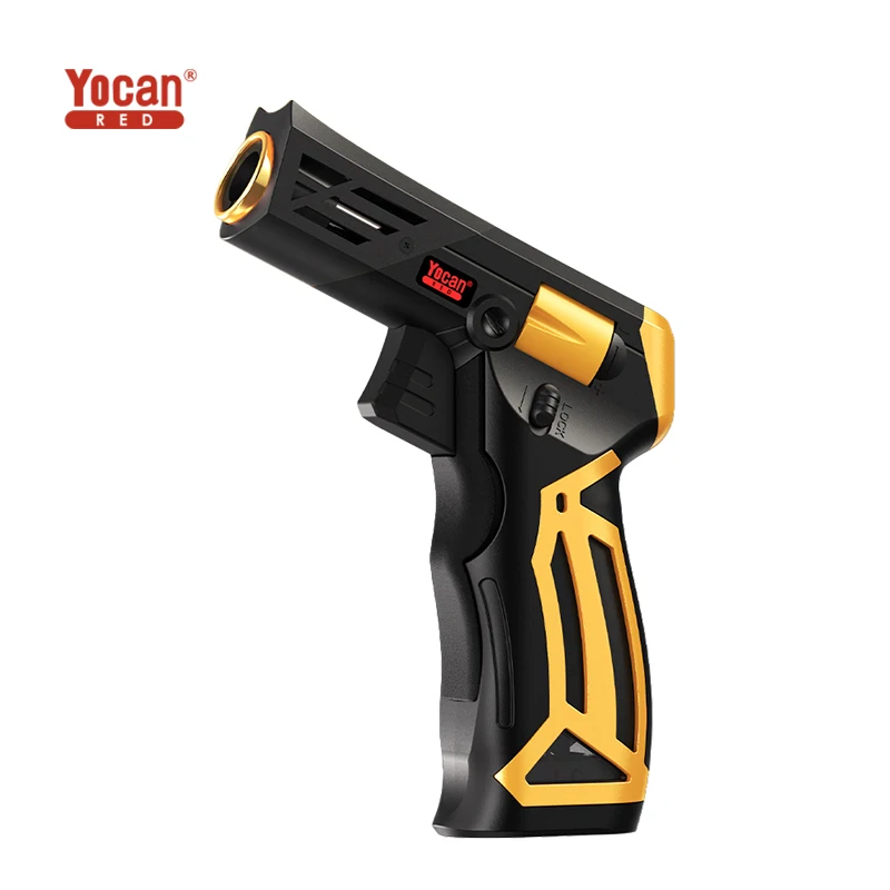 2024 Luxury Quality Outdoor Camping Stainless Steel Butane Gas Flame Blow Torch Lighter Fire Lighter Gun