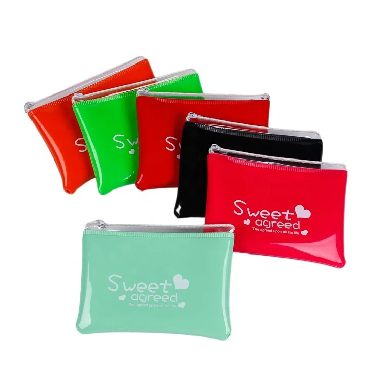 Korean style transparent PVC student kids portable coin purse