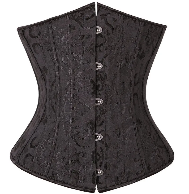 24 plastic bones Corset Lingerie Jacquard Abdominal Waist Girdle Body Shape Ladies Corsets Shape wear with T pants
