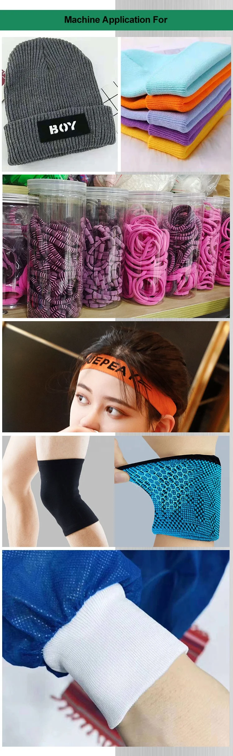 Double Jersey Ribbana  Tubular Hat C ap Beanie Scarf Knitting Machine