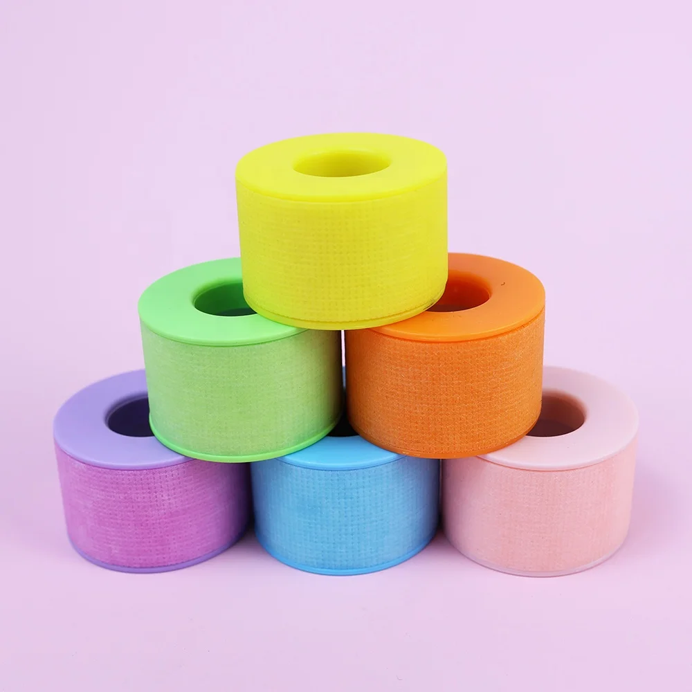 New Arriving lash factory silicone gel tape eyelash extensions sensitive lash tape pink blue black purple gel eyelash tape