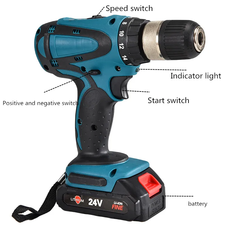Factory Direct High-quality Discount Prices 28v Charged Portable Tools Wireless Cordless Hammer Drill