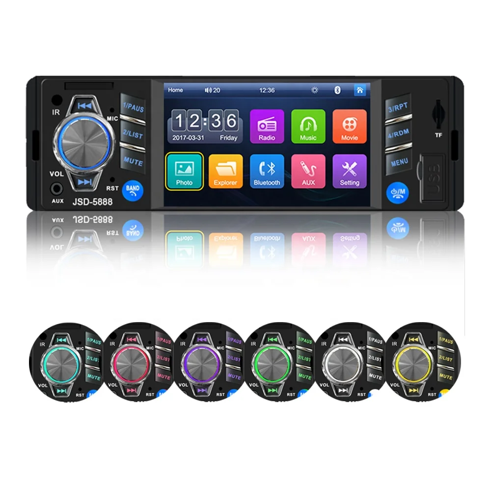 SHIYANG manufacturer BT hands-free 1din mobile phone interconnection 4 inch display HD screen 12V radio car mp5 player 5888