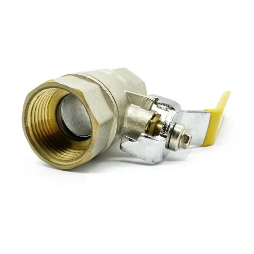 Green Rain Valve  Lead Free  Brass  Ball  Valve DN25 Nickle Plated Female Threaded  Valves for Plumbing System