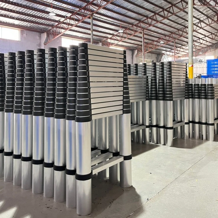 Telescopic aluminum straight folding multi purpose family use ladder foldable modern stairs