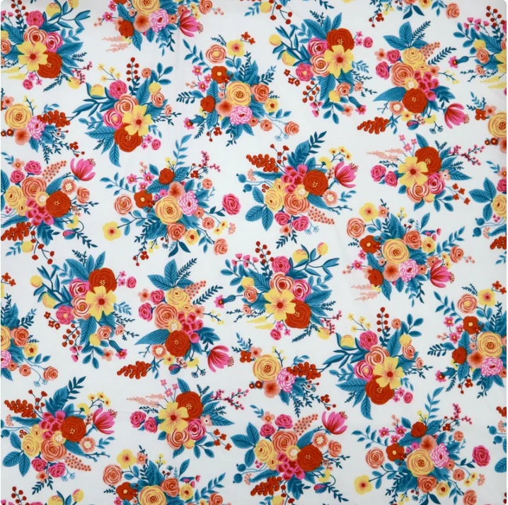 
Factory wholesale rayon textile spun printed poplin woven pfd viscose shirt fabric 