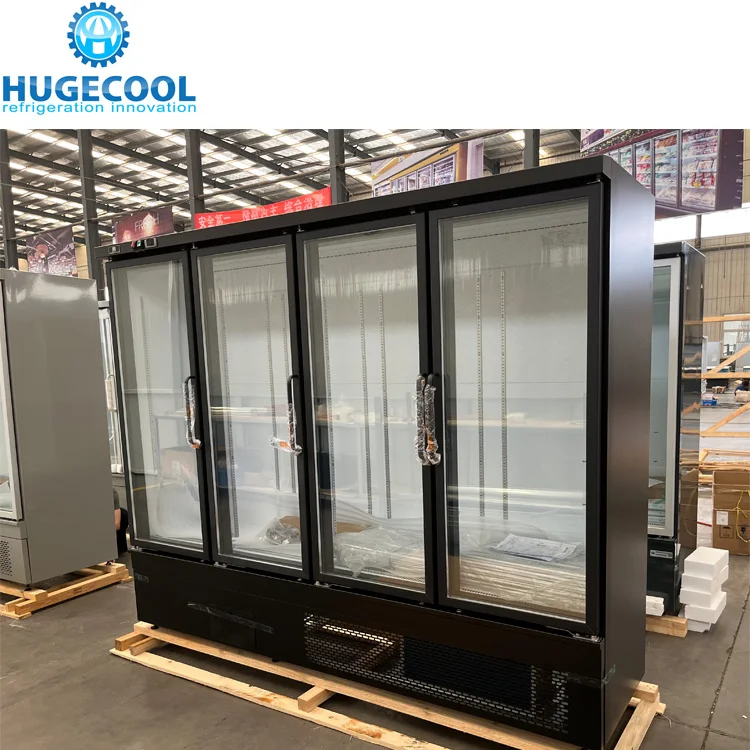 Commercial supermarket upright beer drink beverage vertical display cooler/chiller/refrigerator/freezer with compressor