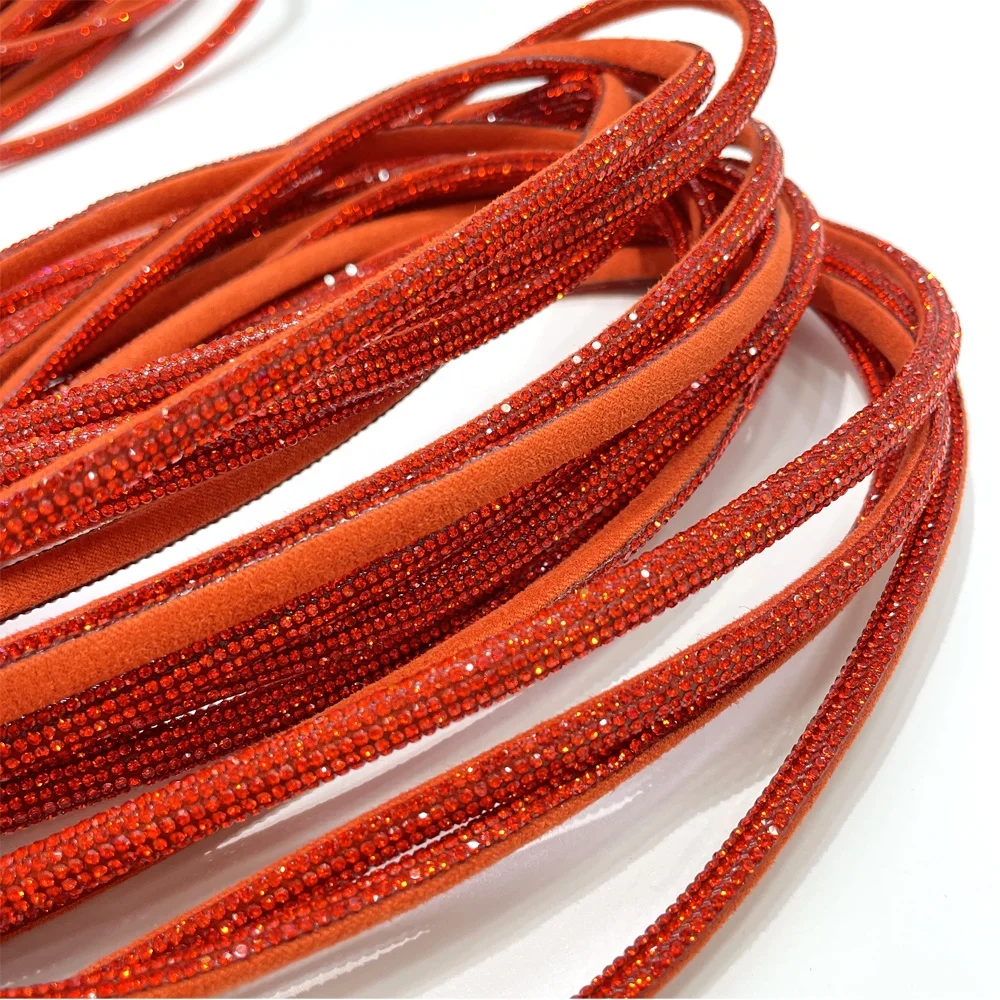 tr401 high quality shoes decoration rhinestone rope cord crystal rhinestone strip for sandals
