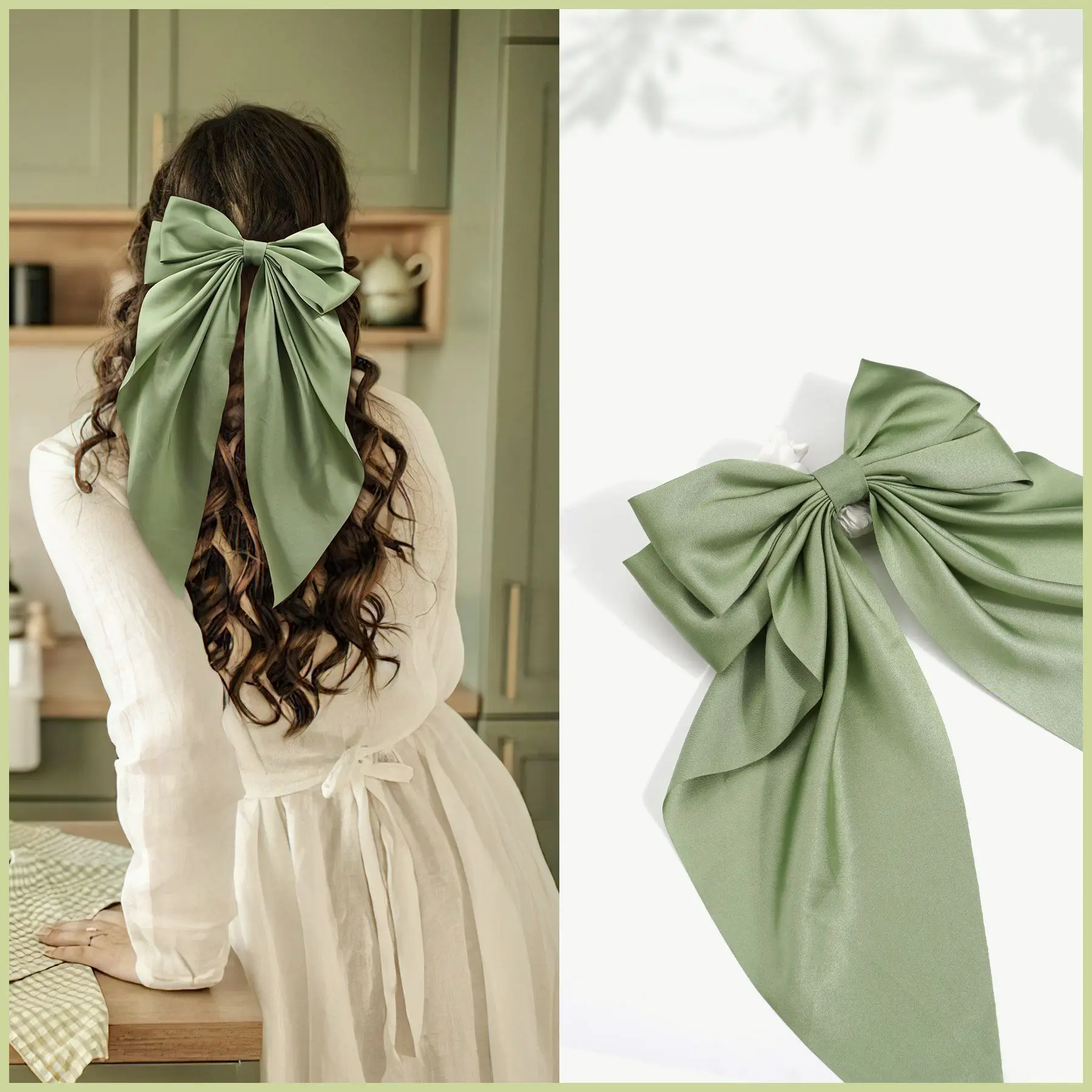 MX New Arrival Girl Jumbo Ribbon Bows Hair Fairy Ribbon Hair Bow Clip Hair Clips For Women
