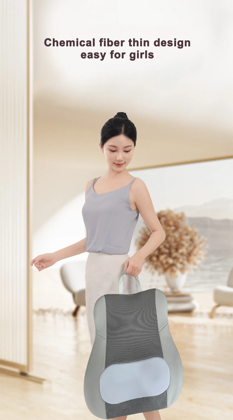 Shiatsu Neck Back Massage Cushion with Heat Cool Features Electric Vibration for Home Car Chair Seat Auto Relaxation Product