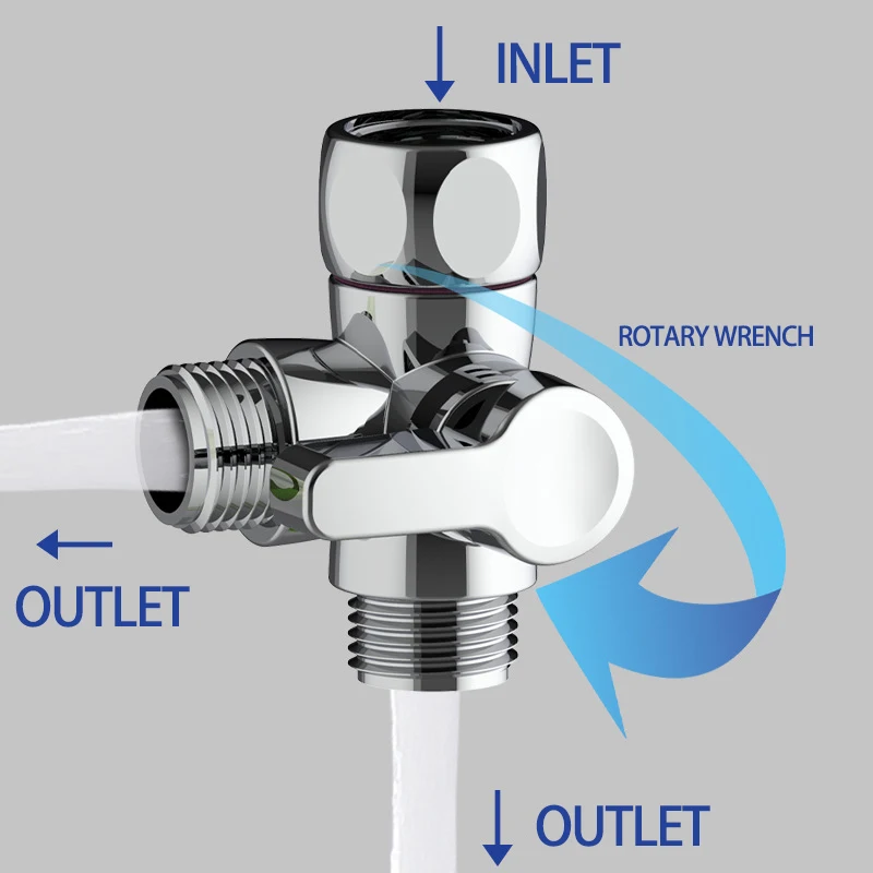 3 Ways Valve Diverter Bath Toilet Bidet Sprayer Shower Head Connector T-adapter