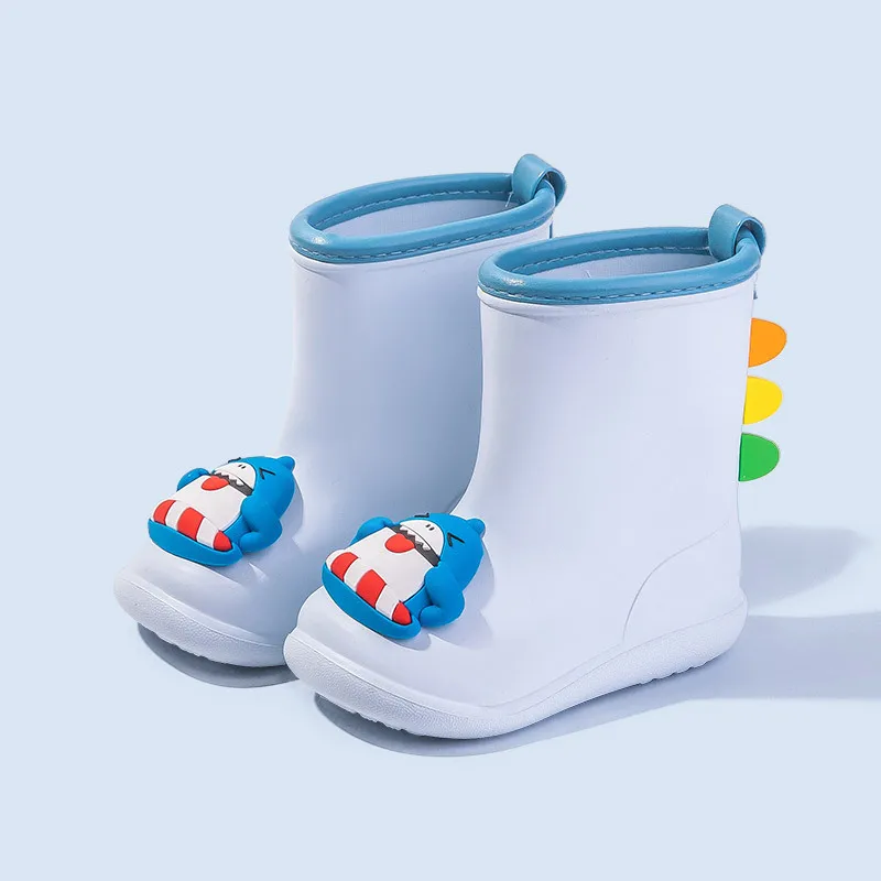 Cute Cartoon Children Kids Boots Mid-Calf Height Waterproof Ankle Rubber Boots For Winter EVA Rain Boots For Kids