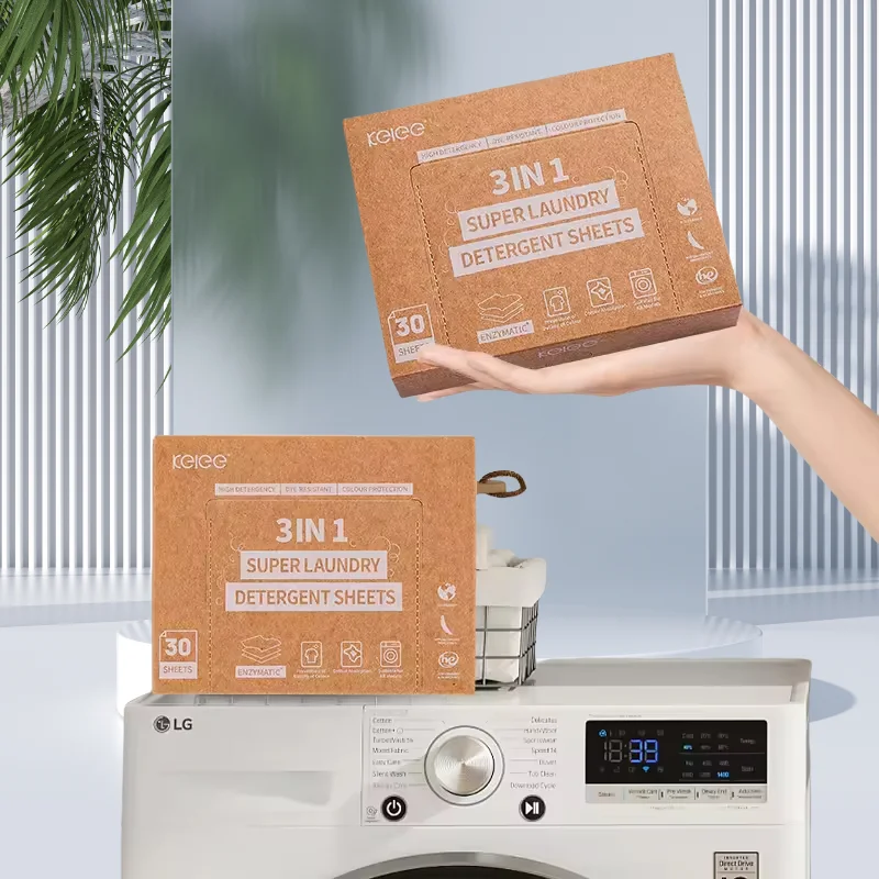 KELEE Eco Friendly Laundry Detergent Sheets Color & Dirt Catcher Dryer 3 In 1 Clothes Cleaning Tablets