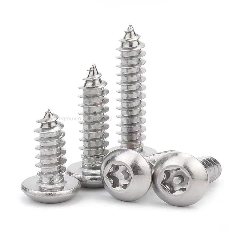 Customized 304 Stainless Steel Wood Screws Torx M2 M3 M4 M5 Anti-theft Screw