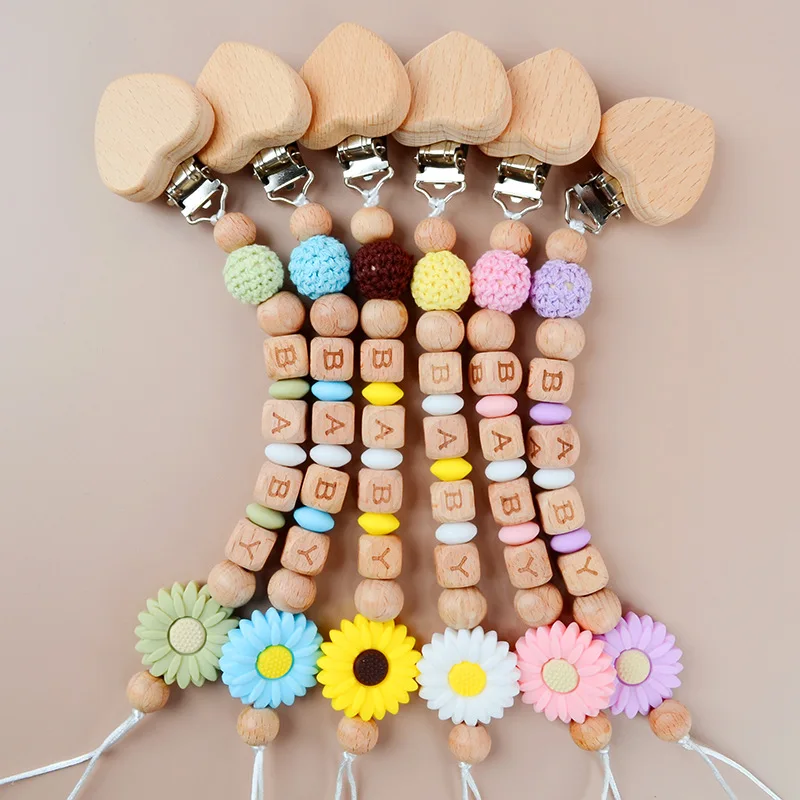 Sale daisy anti-drop chain large small daisy pacifier chain crochet yarn ball