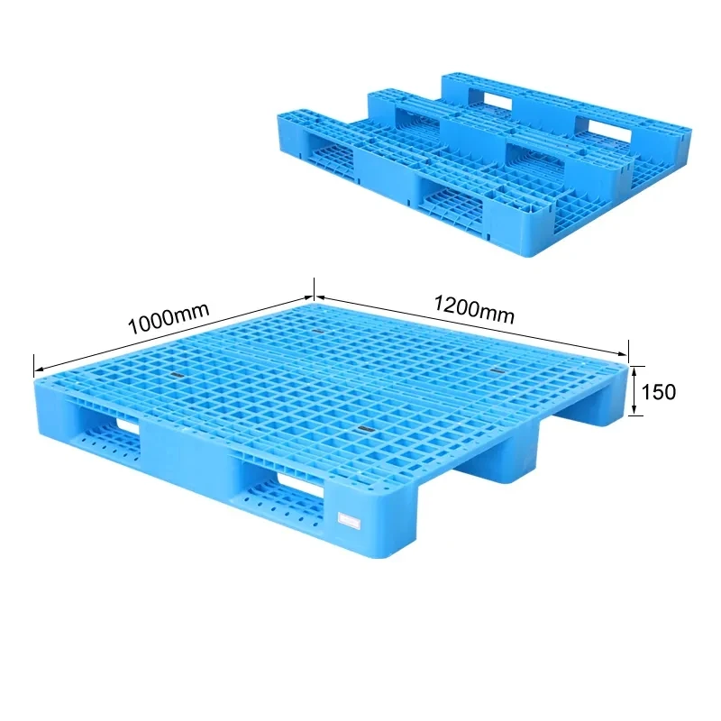 1200x1000x150mm heavy duty 8 steel bars reinforced hdpe large 4 way entry euro plastic pallet