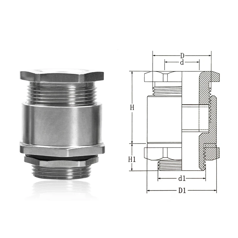Marine Ex Cable Gland boat TJ50 metal electrical cable gland explosion proof atex cable gland