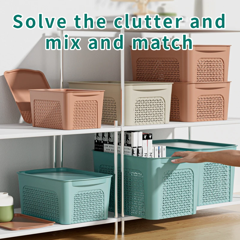 2022 Household Small Set Other Food Covered Boxes Home Storage & Organization Plastic Containers With Lid Stackable Bins