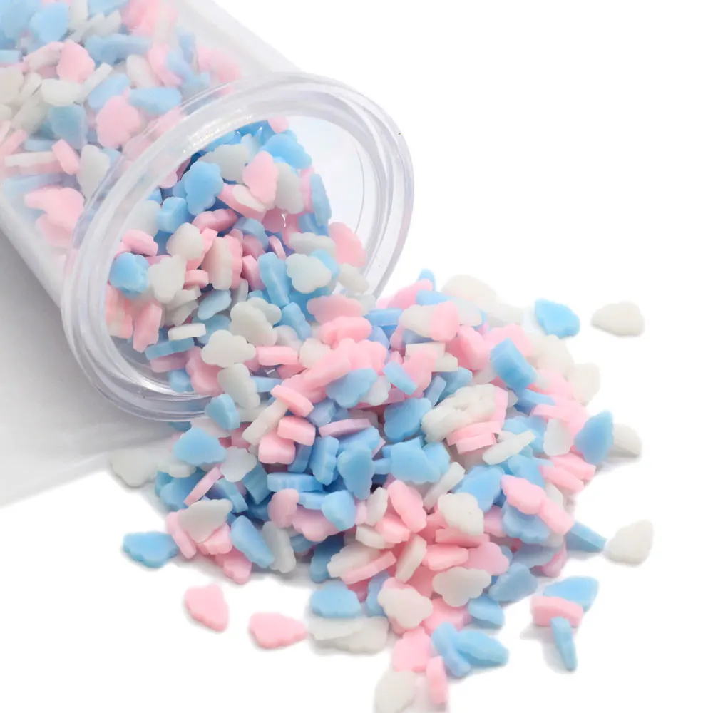 Mini Kawaii Cloud Slices Polymer Clay Sprinkles For Crafts DIY Nail Art Decoration Slime Material Accessories Phone Decor