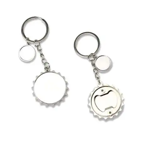 Supply Metal Souvenir Custom Magnetic Round Beer Bottle Opener Nickle Badge Pin Button 58 Mm Can Bottle Opener With Magnet