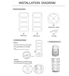 Spinning Acrylic Jewelry Display Rack Rotating Necklace Holder